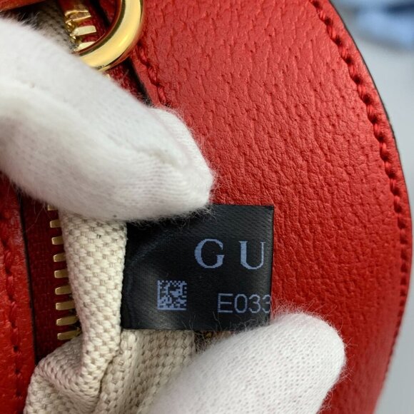 NIB Gucci GG Supreme & Red Leather Apple Shoulder Bag - Picture 14 of 15